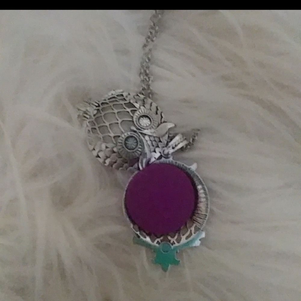 Owl aromatherapy diffuser necklace - Picture 3 of 4